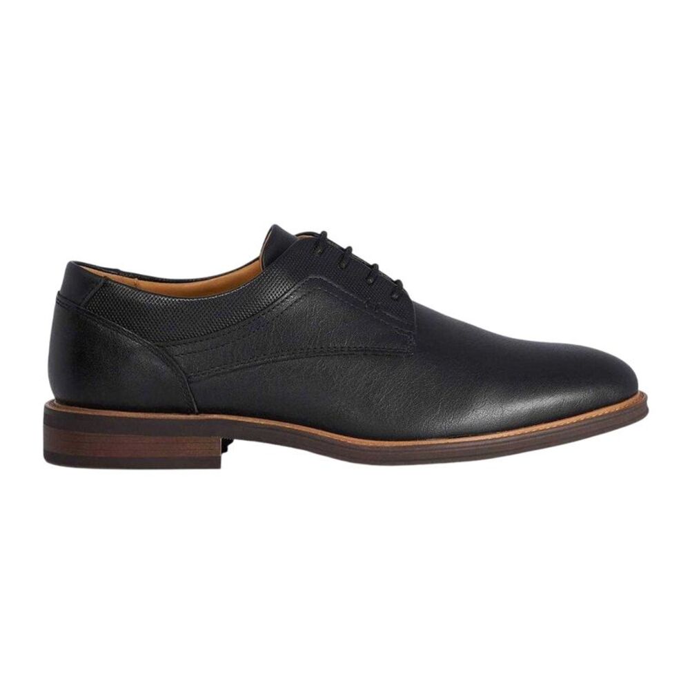 Dune London Mens Sollus Leather Derby Shoes / Black